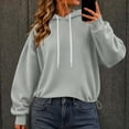 thumbnail image 3 of Timegard Lightweight Sweatshirts Women Cropped Hoodies Long Sleeve Loose Drawstring Bottom Workout Running Pullover Fall Fashion, 3 of 6