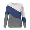 thumbnail image 4 of Atogsazn Women's Oversized Sweatshirt Casual Color Block Crewneck Long Sleeve Tops Fashion Comfort Clothes 11-Blue L, 4 of 5
