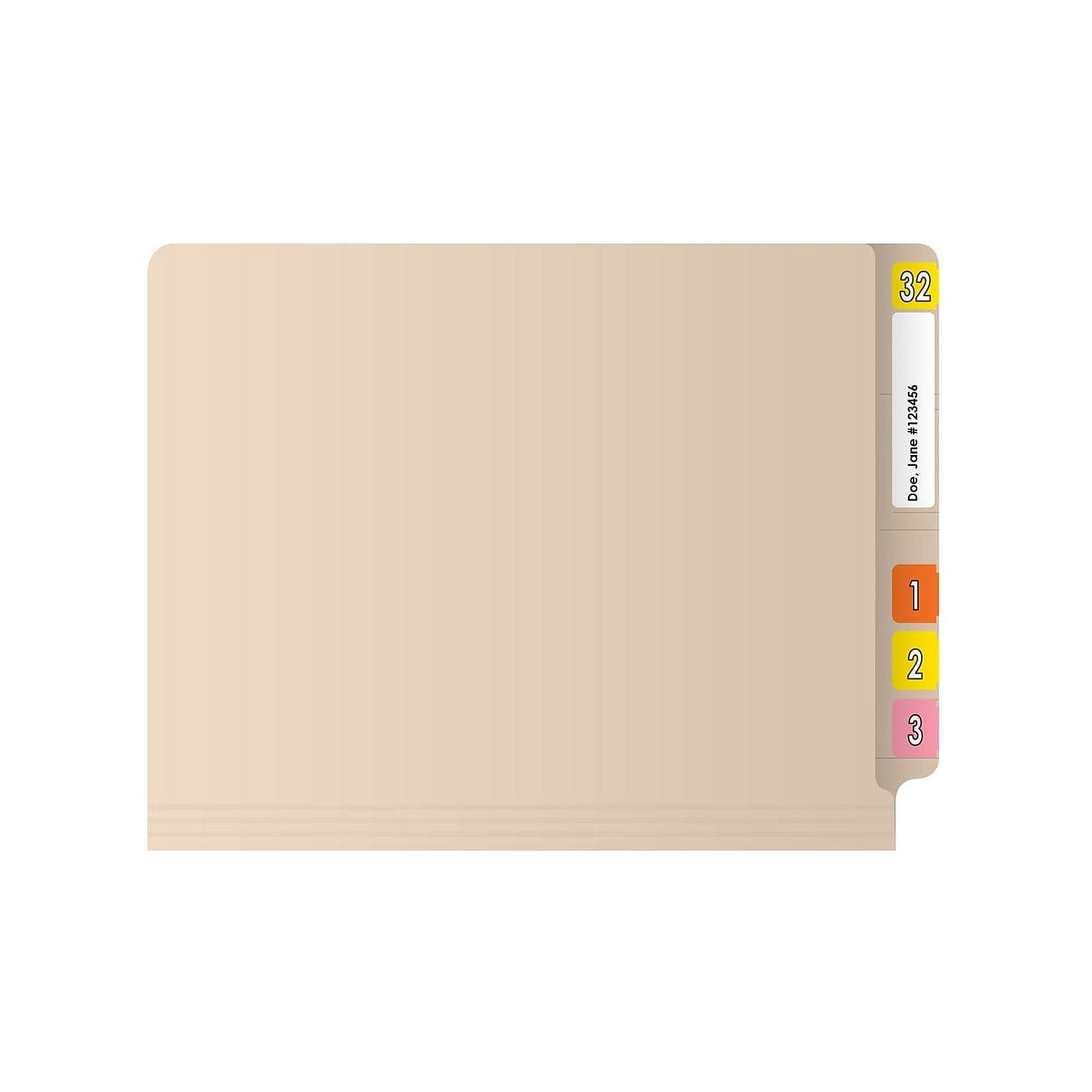 Medical Arts Press Reinforced End Tab File Folder Straight Cut Letter-Size Manila 50/Box (S-01314)