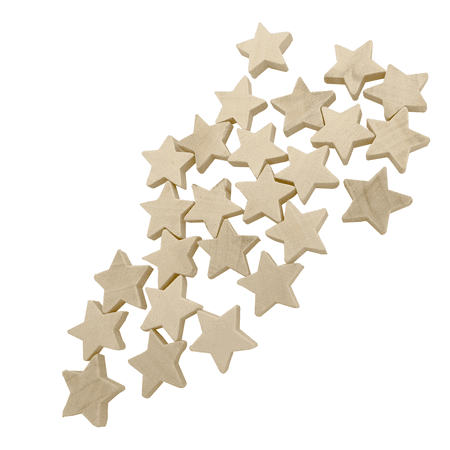2191 Pk25 Mini Wood Stars Mandarin Bird Toys by M&M