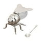 thumbnail image 2 of Tarro de miel con forma de abeja con cuchara, recipiente multiusos para condimentos Cola de plata, 2 of 9