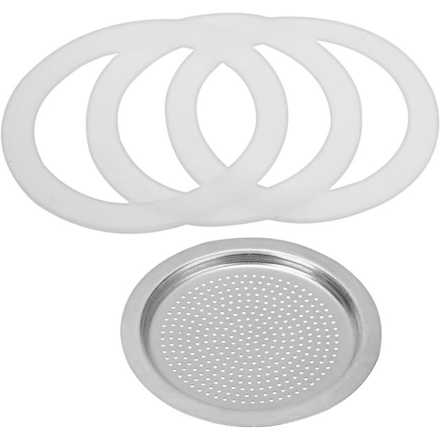 1set Coffee Pot Gasket Silicone Rings for Espresso Machine Food-Grade Replacement Sealing Ring for Cup Stovetop Coffee Makers