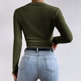 thumbnail image 5 of Tshirts Shirts for Women Long Sleeve Crew Neck Slim Fit Basic Tops Going Out Fall Fashion Shirts for Women Trendy Size XL, 5 of 7