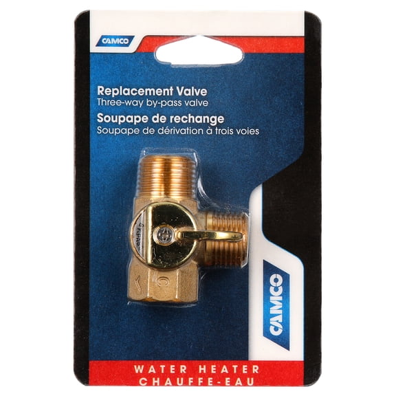 Camco 37463 3-Way Bypass Valve Replacement - For RV Water Heater Bypass Kits