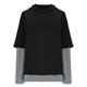 thumbnail image 5 of RKSTN Hoodies for Women Oversized Cuff Stripe Splicing Fake Two Pieces Hooded Sweatshirts Top Womens Casual Plus Size Loose Fits Comfy Hood Sweatshirts with Pockets Fall Spring Clothes, 5 of 10