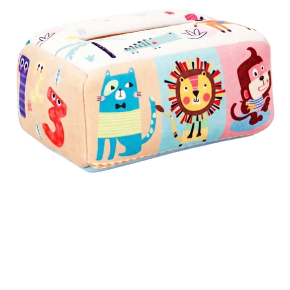 Bisitoy Baby Tissue Box Toy - Montessori Baby Toys for 6-12 Months 1 Year Old Boy Girl - Soft Crinkle Sensory Toys for Infant Toddlers - Easter Basket Essentials Stuffers