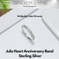 thumbnail image 4 of Sterling Silver Wedding Band for Women CZ Heart Anniversary Ring by Ginger Lyne Collection, 4 of 7