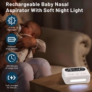 Nasal Aspirator for Baby, Electric Baby Nose Booger Sucker with 9 Levels Suction, Night Light and 10 Nursery Rhyme Soothing Function, Electric Nose Suction for Baby Toldder Child with 3 Silicone Tips