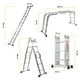 thumbnail image 5 of Escalera Multiposiciones De Aluminio 3.5 Metros 12 Peldaños Kingsman KMEM35, 5 of 9