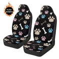 thumbnail image 3 of Uorisanigo Car Seat Covers Front Seats Only, Plush Cute Dog Paw Print Front Seats Cover 2PCS, Universal Automotive Seat Cover for Trucks SUV, Auto Interior Decoration, 3 of 7