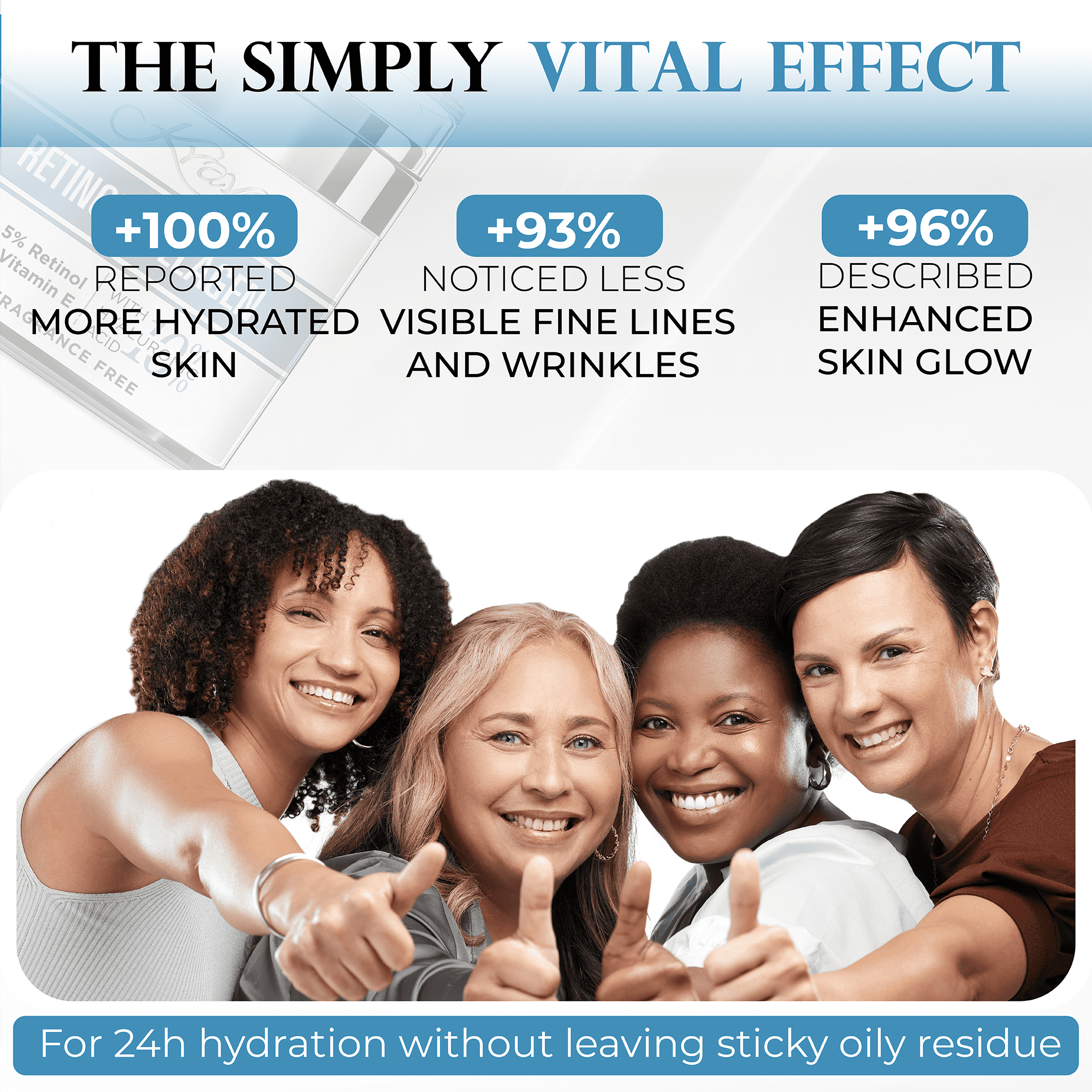 KRAVE IT Retinol Face Cream, Fragrance Free Moisturizer for Aging Skin with Hyaluronic Acid, Anti Aging Night Cream for Woman. -1.7 oz (Made in USA)