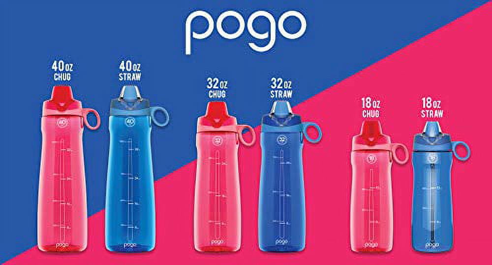 Pogo Soft Straw Tritan™ Plastic Water Bottle, 32 oz