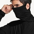 thumbnail image 7 of Fanxing Mens Hooded Sun Shirt with Mask Big and Tall Lightweight Hoodies Full Zip Jacket Long Sleeve UPF 50 Rash Guards Fishing Shirts for Men Black,M, 7 of 7