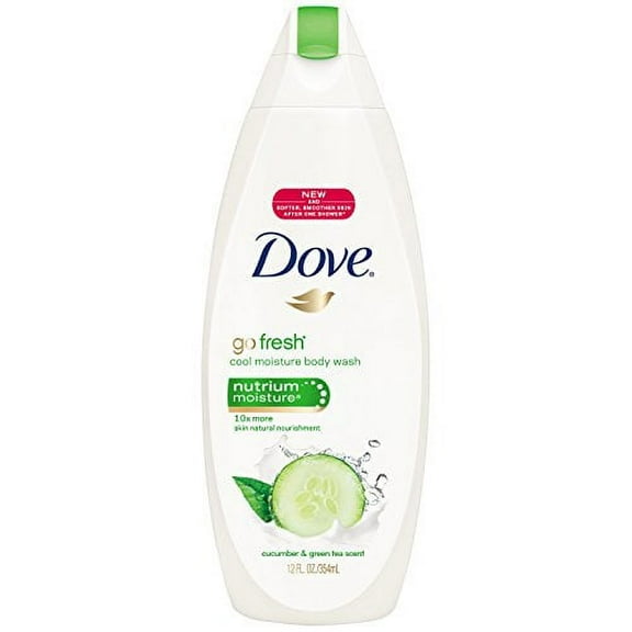 5 Pack Dove Go Fresh Cool Moisture Cucumber & Green Tea Scent Body Wash 12 Oz Ea