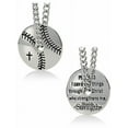 thumbnail image 3 of Women's Stainless Steel Softball Pendant Necklace-Phil 4:13 by Shields of Strength, 3 of 4