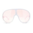 thumbnail image 2 of Super Oversized Exaggerated Retro Racer Plastic Sunglasses White - Pink, 2 of 4