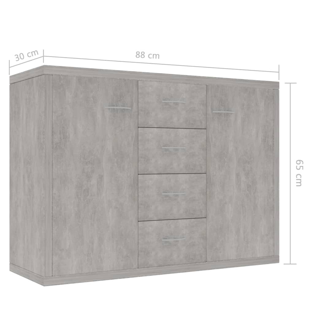 Canddidliike Wooden Kitchen Storage Sideboard, Buffet Storage Cabinet for Dining Room, Living Room, Hallway - Light Gray