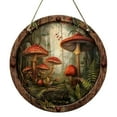 thumbnail image 2 of DBAIXID Vintage Fall Mushroom Framed Wall Art Decor, Mushroom Wall Decor, Dark Cottagecore Round Wall Hanging Decor, Fall Botanical Decor Canvas Prints Wall Art for Kitchen Bathroom Home C, 2 of 7