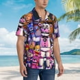 thumbnail image 4 of Lsque Five Nights At Freddy'S Pattern Hawaiian Shirt for Men Unisex Summer Beach Casual Short Sleeve Cotton Linen Button Down Shirts-Medium, 4 of 6
