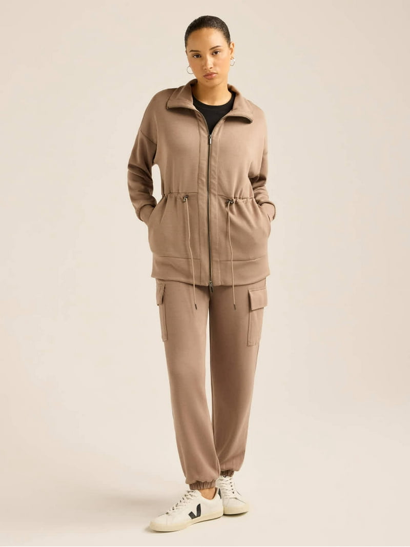 Scoop Women's Plus Ultimate ScubaKnit Longline Drawstring Zip