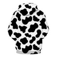 thumbnail image 3 of Rebaike Men's Cow Print Hoodie Funny Black and White Animal Pattern Pullover Sweatshirt, 3 of 8