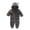 Gray, variant on Utoimkio Big Girl Jumpsuit Plus Size Toddler Baby Boys Girls Color Plush Cute Bear Ears Winter Keep Warm Jumpsuit Romper