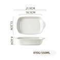 thumbnail image 2 of Cheese Baked Rice Baking Pan Oven Special Utensils Ceramic Bowl Rectangular Double Ear Microwave Plate, 2 of 6