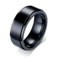 thumbnail image 1 of Anti'anxiety Spinner Fidget Rotating Rings Unisex Black Stainless Steel, 1 of 8