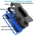 thumbnail image 3 of Galaxy A17 5G Case,Takfox Samsung Galaxy A17 5G Holster Phone Case with Built-in Screen Protector Swivel Belt Clip [3 Layers] Heavy Duty Full Body Protection Shockproof Kickstand Cover - Blue, 3 of 7