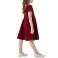 thumbnail image 4 of Fjofpr Girls Clothes under $10 Girls' Solid Color Summer Short Sleeved Casual Dress Medium To Large Children's Short Sleeved Dress（2-12Y）, 4 of 4
