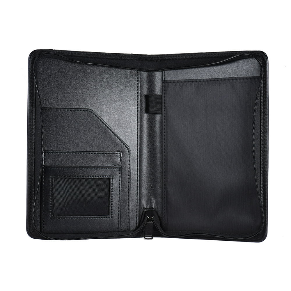 Portable Business Portfolio Padfolio Folder Document Case Organizer PU
