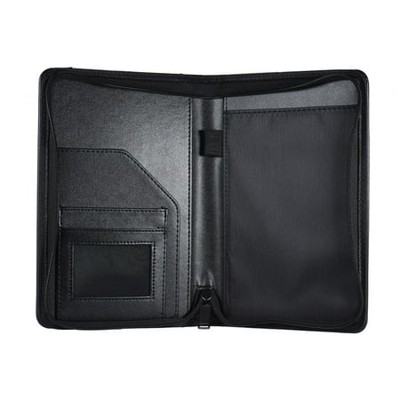 MABOTO Portable Business Portfolio Padfolio Folder Document Case Organizer PU Leather with Business Card Holder Memo Note Pad