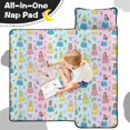 thumbnail image 4 of Princess and Flower Gradient Pattern Toddler Nap Mat with Pillow & Blanket, Soft Sleeping Mat for Preschool Daycare Travel Sleepovers, 4 of 6