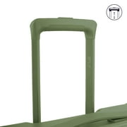 iFLY Fibertech 3.0 Matte Expandable Hardside Spinner 2-Piece Luggage Set, 20 Carry-On & 28 Checked Suitcase, Olive