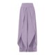 thumbnail image 3 of ICHUANYI Clearance Womens Fashion Summer Solid Casual Loose Elastic Waist Long Wide Leg Pants(Purple, S) ICHUANYI WER2023080814860, 3 of 3