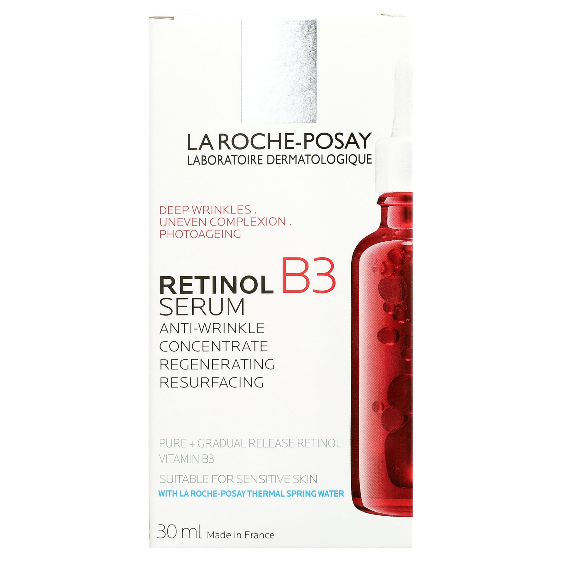 La Roche-Posay Pure Retinol Face Serum with Niacinamide, Lightweight Hydrating Facial Serum, 1 fl oz