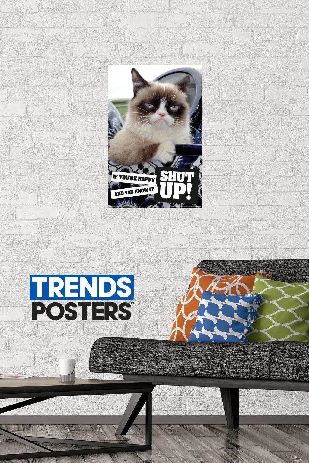 Grumpy Cat - Shut Up Wall Poster, 14.725" x 22.375"