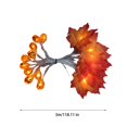 thumbnail image 2 of WLOELOEW Halloween Pumpkin Led String Lights 3 Meters 20 Led With Maple Leaf And Smiling Pumpkin Battery Operated Decor A, 2 of 7