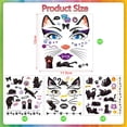 thumbnail image 5 of 8 Sheets Cat Temporary Tattoos, Cat Makeup Body Art Waterproof Fake Tattoos Stickers for Halloween Masquerade Carnival Cosplay Party Decoration Supplies, 5 of 7