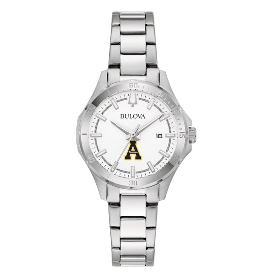 Women's Bulova Silver Appalachian State Mountaineers Stainless Steel Classic Sport Watch