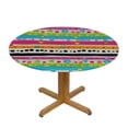 thumbnail image 3 of Orinice Stripes Dots Lines Round Table Cover Stain Resistant Washable Indoor Outdoor Tablecloth Kitchen Dining Wedding Parties 100% Polyester Fiber 46-50, 3 of 8