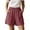 shorts 44#Red, variant on oqasdz Women's Linen Shorts Elastic High Waist Casual Loose Fit Solid Color Summer Shorts with Pockets Vintage Trendy Outdoor