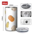 thumbnail image 4 of 20oz Coffee Tumblers Fall Pumpkins Pattern Stainless Steel Vacuum Insulated Travel Tumbler Coffee Cups Mug with Lid and Straw with Cleaning Brush for Cold & Hot Drinks, 4 of 5