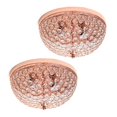 thumbnail image 1 of Lalia Home LHM-2000-RG Crystal Glam 2 Light Ceiling Flush Mount, Rose Gold, 1 of 4
