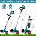 thumbnail image 3 of Electric Weed Wacker with Fast Charger, 3-in-1 Cordless Weed Eater, Adjustable Height Brush Cutte, Cordless Weed Wacker with 2 Batteries 1 Charger and 16 Cutting Blades for Lawn Yard Garden, 3 of 6