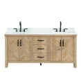 thumbnail image 2 of Javier 72" Bath Vanity in Spruce Antique Brown with White Grain Composite Stone, 2 of 20