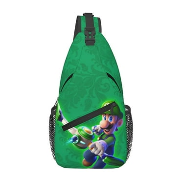 Luigi'S Mansion Sling Bag Unisex Crossbody Backpack Casual Cross Chest Bag Diagonally Shoulder Chest Pack