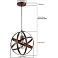 thumbnail image 3 of Lámpara colgante vintage, lámpara de techo estilo retro, iluminación de techo industrial E27 para restaurante, bar, comedor, accesorio de iluminación de 30 cm, 3 of 5