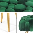 thumbnail image 6 of Homebeez Vanity Stool Upholstered Footrest Stool Modern Dressing Stool Side Table Footstool,Green, 6 of 6