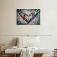 thumbnail image 2 of Elephant Stock Urban Love Heart Wall Art - Horizontal Canvas Wall Art - Living Room Wall Decor - Love Canvas - Black And Gray Decor - 30" x 20", 2 of 8